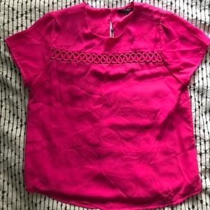 Papermoon hot pink blouse with open detai